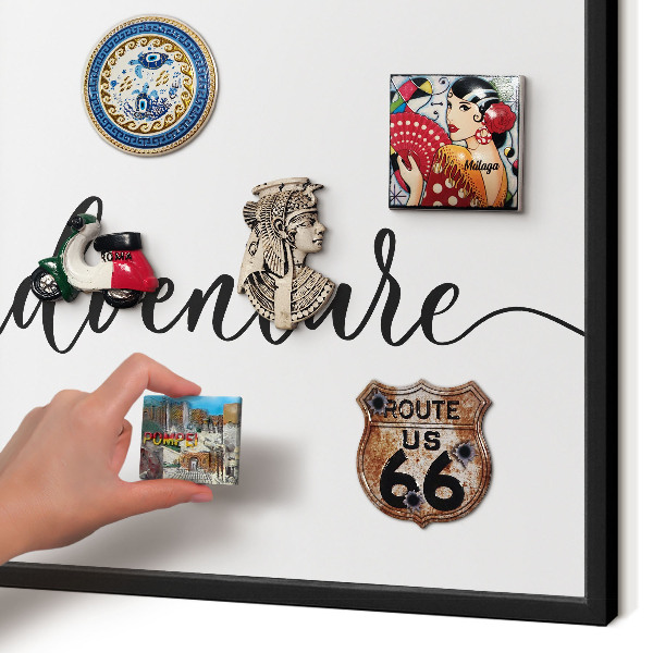 Panou magnetic mural decorativ cadru negru Aventură scrisă