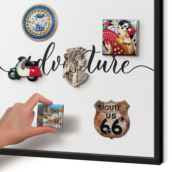 Panou magnetic mural decorativ cadru negru Aventură scrisă