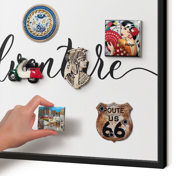 Panou magnetic mural decorativ cadru negru Aventură scrisă