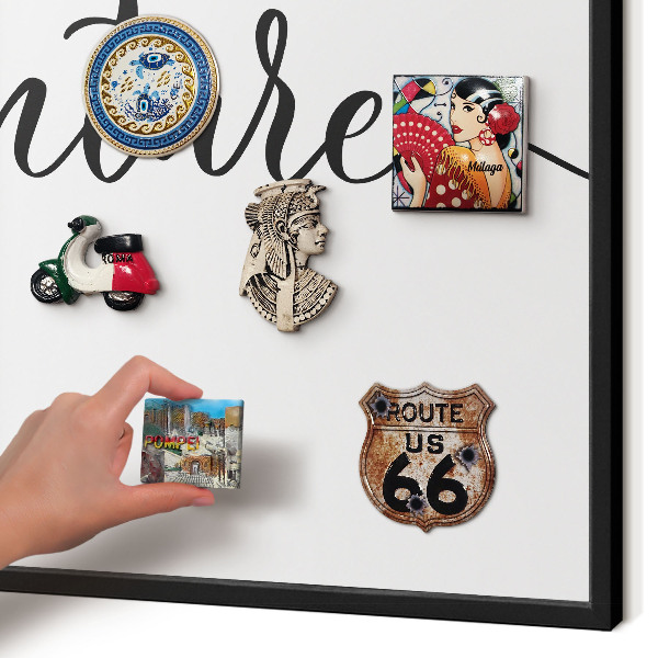 Panou magnetic mural decorativ cadru negru Aventură scrisă