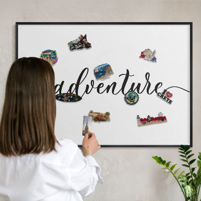 Panou magnetic mural decorativ cadru negru Aventură scrisă