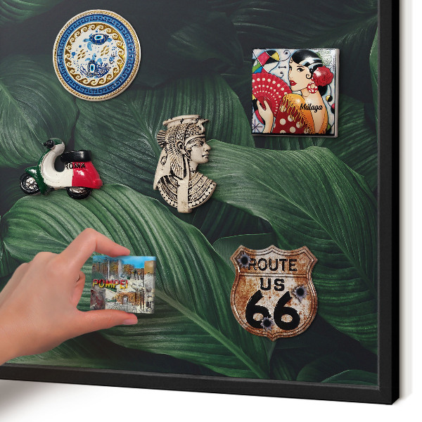 Panou magnetic mural decorativ cadru negru Verdeața naturii
