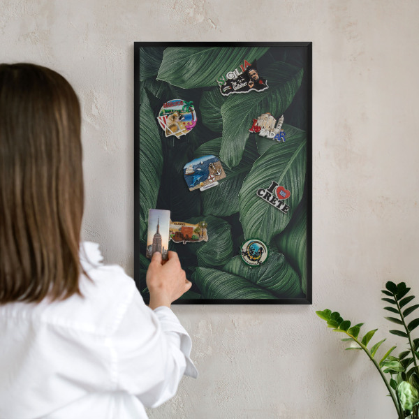 Panou magnetic mural decorativ cadru negru Verdeața naturii