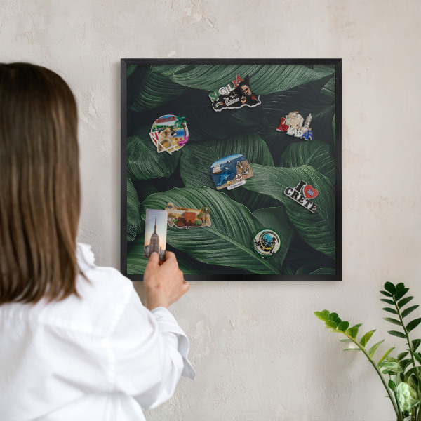 Panou magnetic mural decorativ cadru negru Verdeața naturii