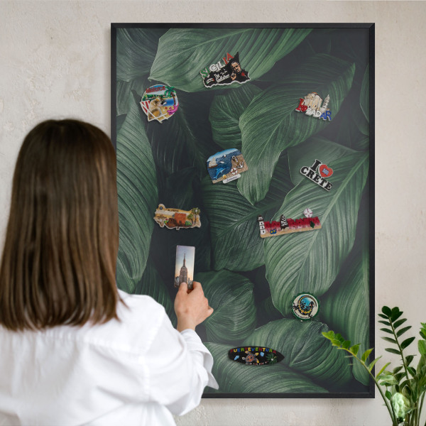 Panou magnetic mural decorativ cadru negru Verdeața naturii