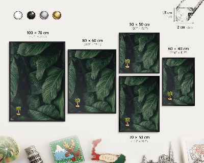 Panou magnetic mural decorativ cadru negru Verdeața naturii