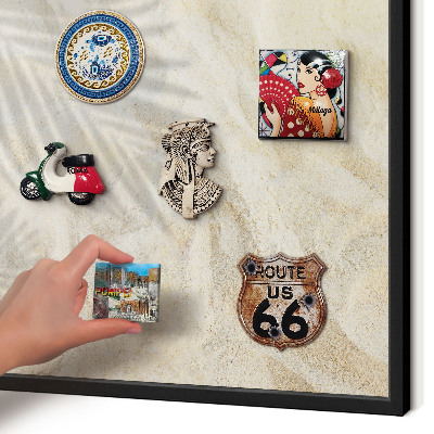 Panou magnetic mural decorativ cadru negru Model tropical