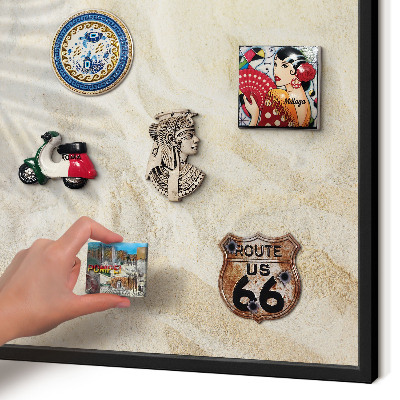 Panou magnetic mural decorativ cadru negru Model tropical