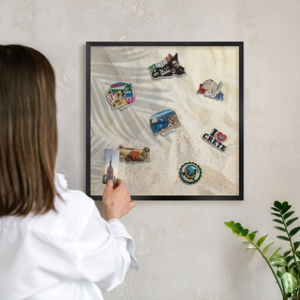 Panou magnetic mural decorativ cadru negru Model tropical