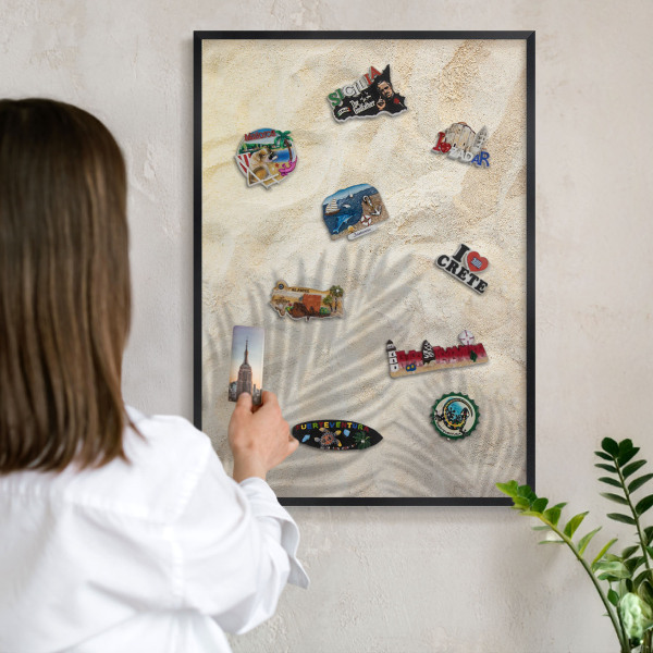 Panou magnetic mural decorativ cadru negru Model tropical