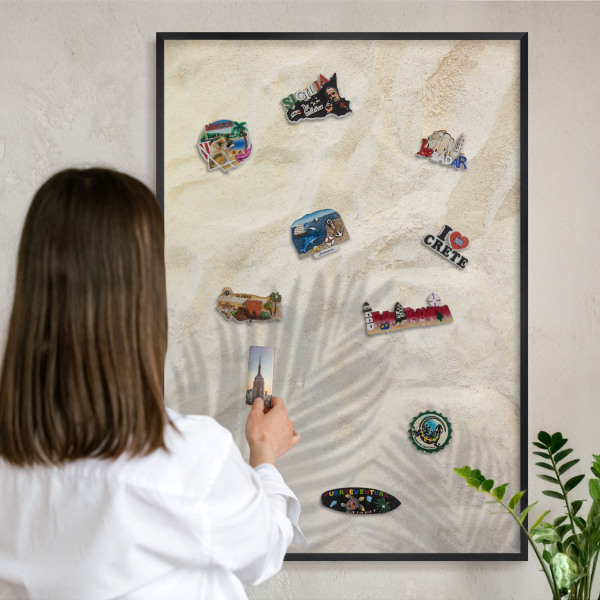 Panou magnetic mural decorativ cadru negru Model tropical