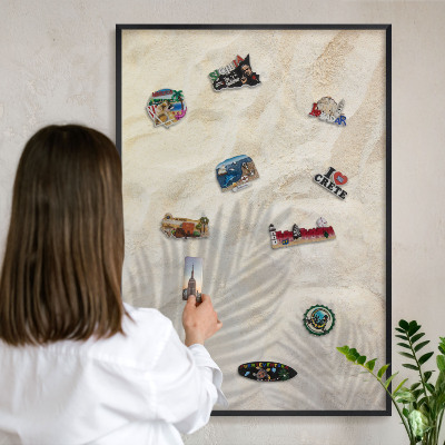 Panou magnetic mural decorativ cadru negru Model tropical