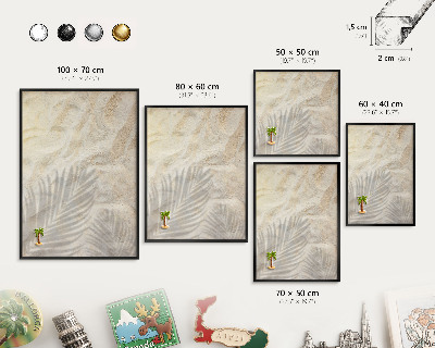 Panou magnetic mural decorativ cadru negru Model tropical