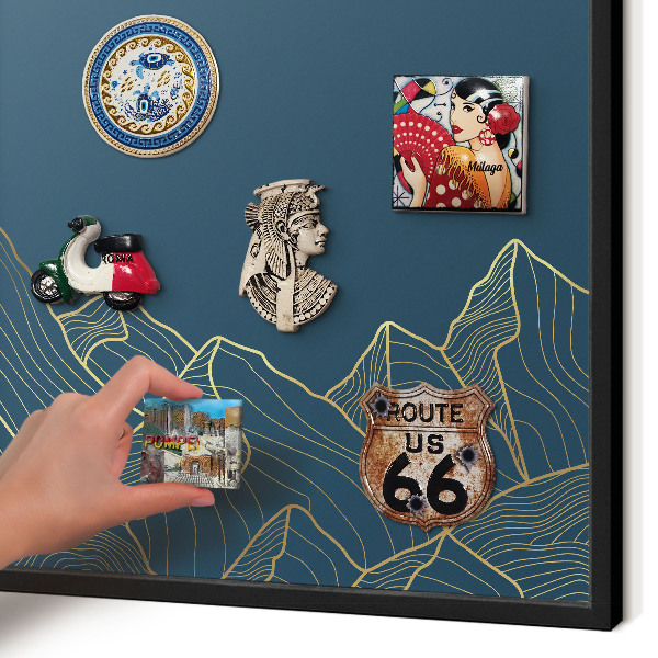 Panou magnetic mural decorativ cadru negru Minimalismul montan
