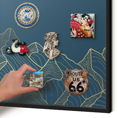 Panou magnetic mural decorativ cadru negru Minimalismul montan