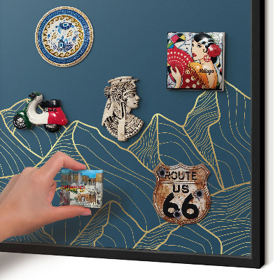 Panou magnetic mural decorativ cadru negru Minimalismul montan