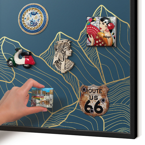 Panou magnetic mural decorativ cadru negru Minimalismul montan