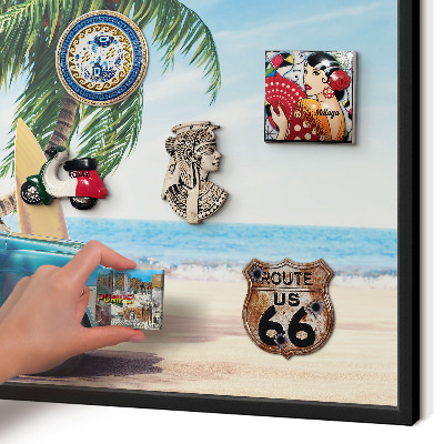 Panou magnetic mural decorativ cadru negru Pace de vacanță