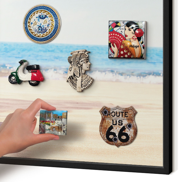 Panou magnetic mural decorativ cadru negru Pace de vacanță