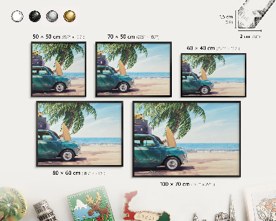 Panou magnetic mural decorativ cadru negru Pace de vacanță