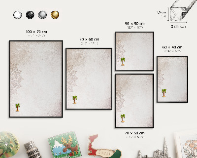Panou magnetic mural decorativ cadru negru Modele etnice