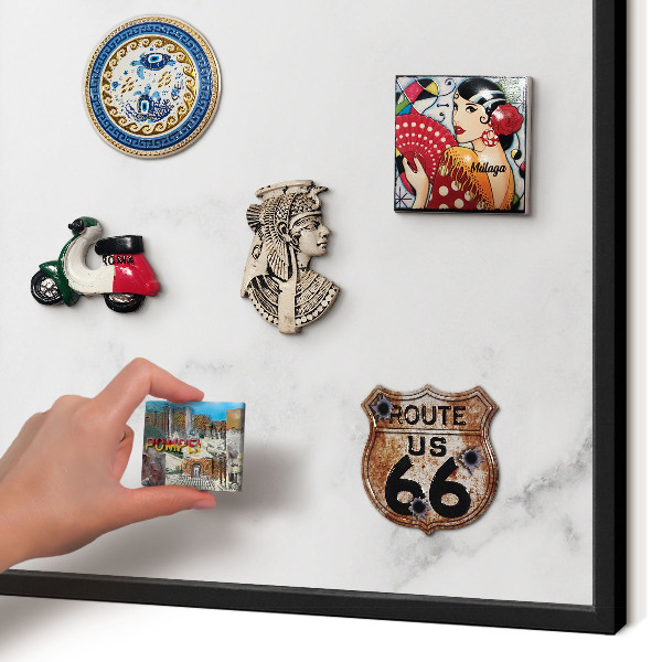 Panou magnetic mural decorativ cadru negru Marmură elegantă