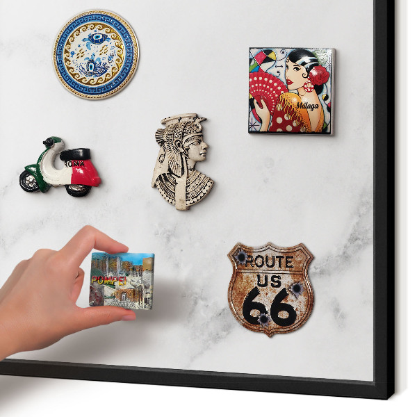 Panou magnetic mural decorativ cadru negru Marmură elegantă