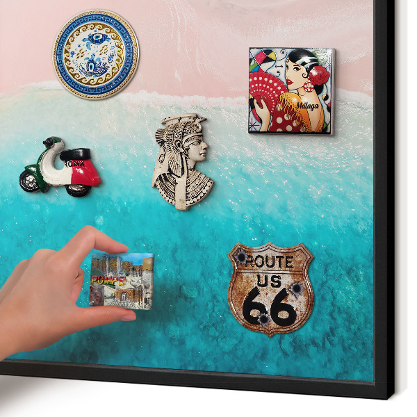 Panou magnetic mural decorativ cadru negru Relaxare de vară