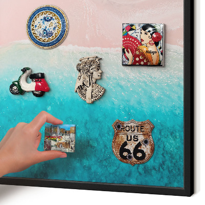 Panou magnetic mural decorativ cadru negru Relaxare de vară