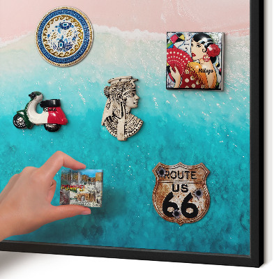 Panou magnetic mural decorativ cadru negru Relaxare de vară