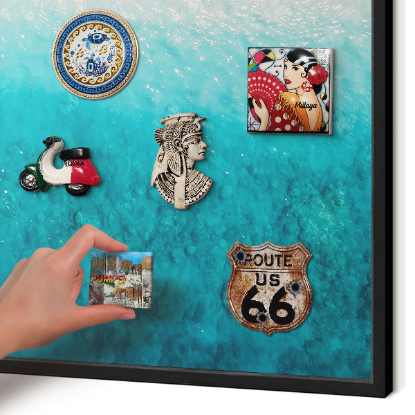 Panou magnetic mural decorativ cadru negru Relaxare de vară