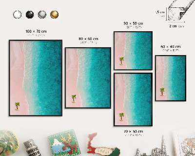 Panou magnetic mural decorativ cadru negru Relaxare de vară