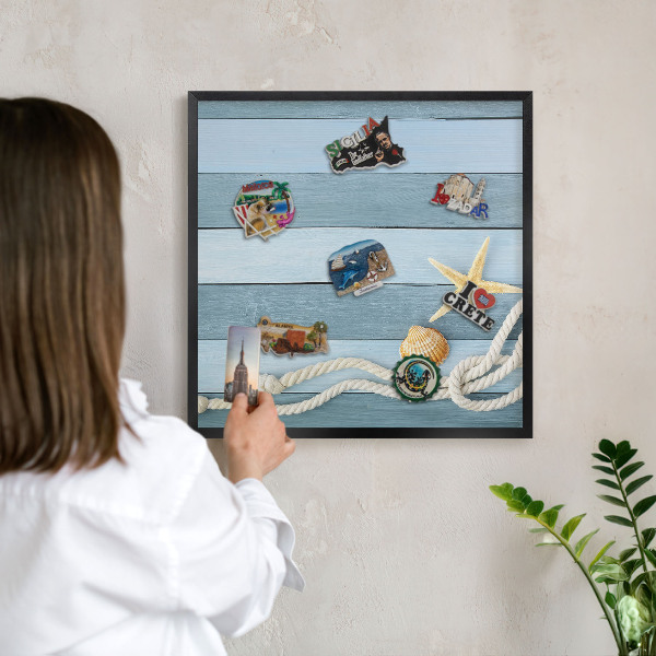 Panou magnetic mural decorativ cadru negru Clima maritimă