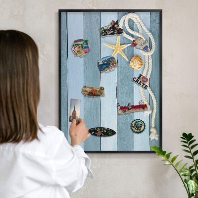 Panou magnetic mural decorativ cadru negru Clima maritimă