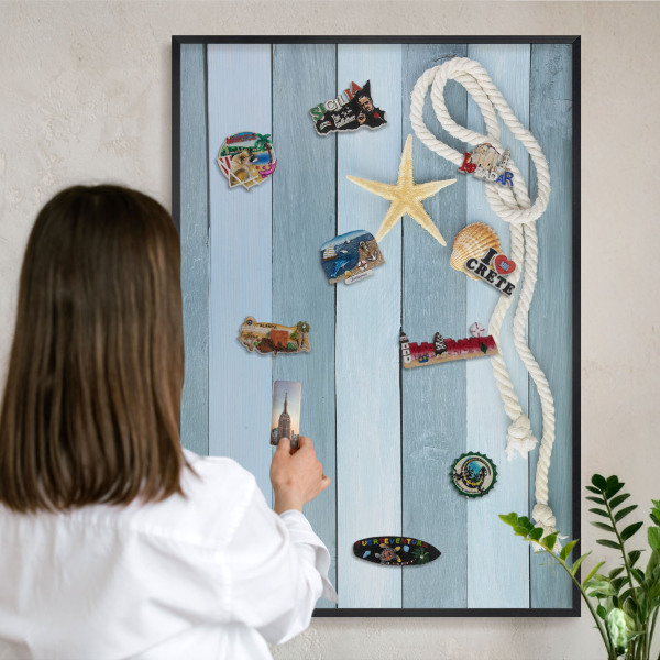 Panou magnetic mural decorativ cadru negru Clima maritimă