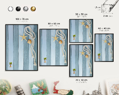 Panou magnetic mural decorativ cadru negru Clima maritimă