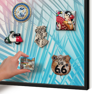 Panou magnetic mural decorativ cadru negru Eleganță tropicală
