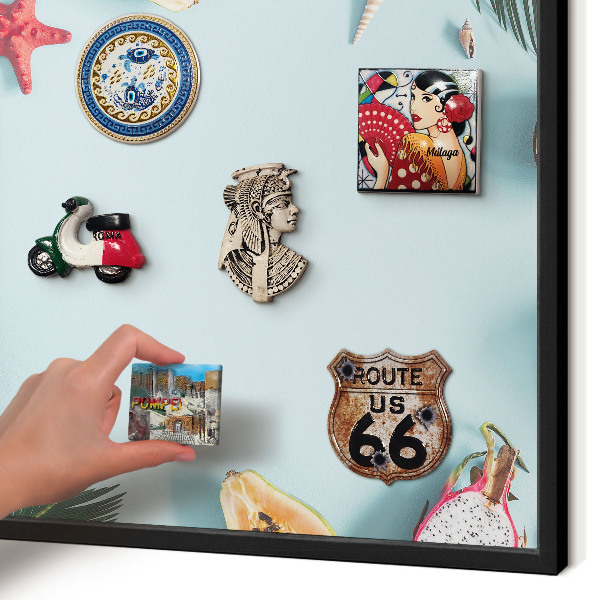 Panou magnetic mural decorativ cadru negru Vacanță tropicală