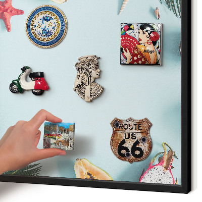 Panou magnetic mural decorativ cadru negru Vacanță tropicală