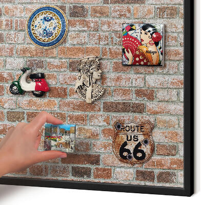 Panou magnetic mural decorativ cadru negru Zid de cărămidă