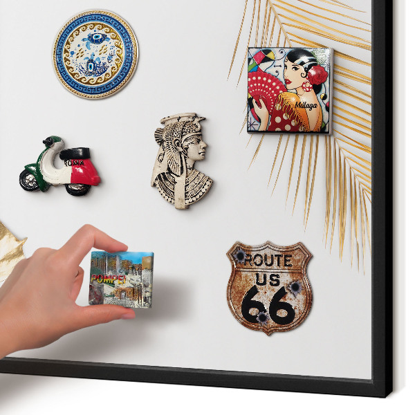 Panou magnetic mural decorativ cadru negru Frunze elegante