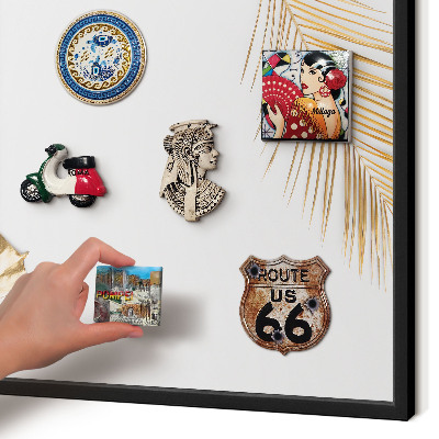 Panou magnetic mural decorativ cadru negru Frunze elegante