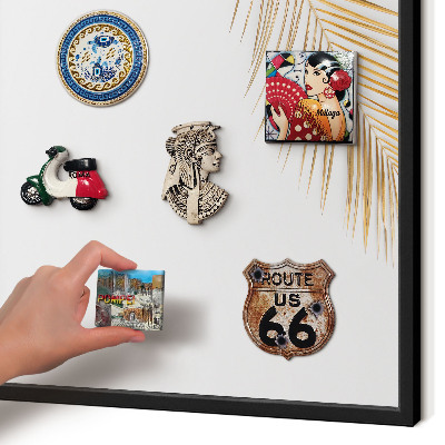 Panou magnetic mural decorativ cadru negru Frunze elegante