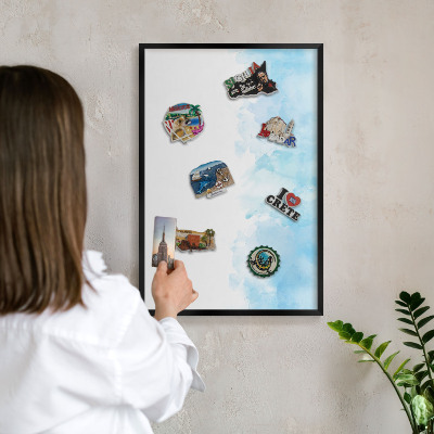 Panou magnetic mural decorativ cadru negru Peisaj relaxant