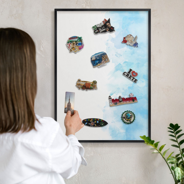 Panou magnetic mural decorativ cadru negru Peisaj relaxant