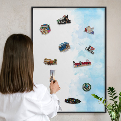 Panou magnetic mural decorativ cadru negru Peisaj relaxant