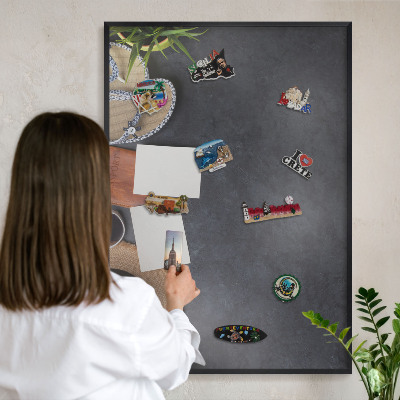 Panou magnetic mural decorativ cadru negru Atmosferă de vacanță