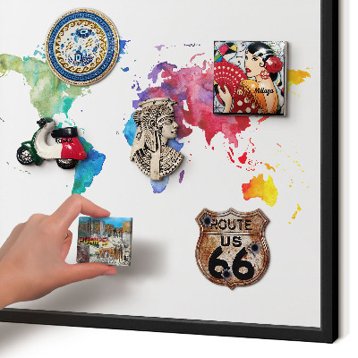 Panou magnetic mural decorativ cadru negru Hartă de culori