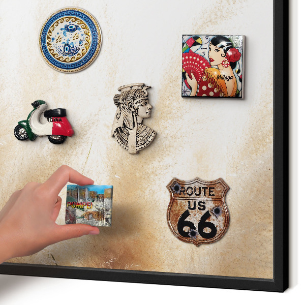 Panou magnetic mural decorativ cadru negru Ierburi esențiale