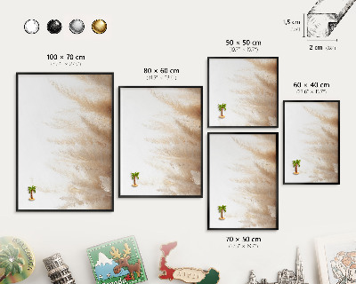 Panou magnetic mural decorativ cadru negru Ierburi esențiale